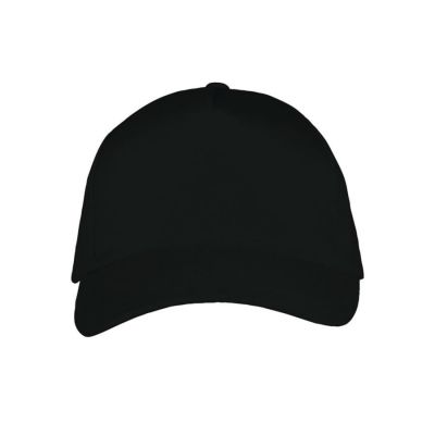 Бейсболка LONG BEACH, 5 клиньев, металлическая застежка, черный-2