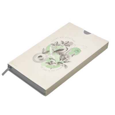 Бизнес-блокнот LADY, формат А5, серый, блок в клетку-5