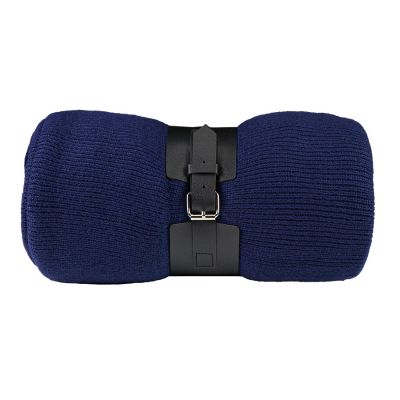 Плед  'Belt'; т.синий; 130 х 180 см; 100% акрил, с поясом, темно-синий-0