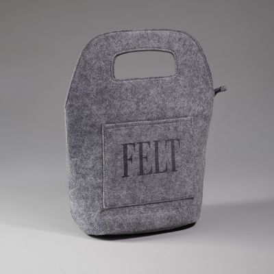 Термосумка 'FELTY', 34 x 22 x 15 см, фетр, серый меланж-4