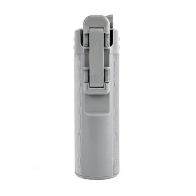 Bluetooth колонка TURBO TUBE с зарядным устройством (2000mAh) и моноподом, белый, серый-5