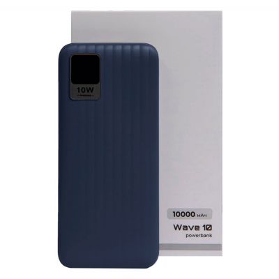 Универсальный аккумулятор Wave 10 (10000 мАч), синий, 14,9х6.7х1,6 см-5