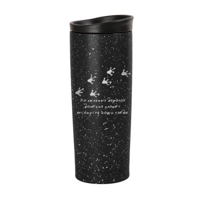 Термокружка вакуумная SPACE, 450 мл, черный-4