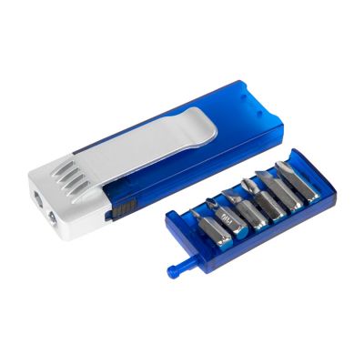 Набор отверток с фонариком, синий, серебристый-0