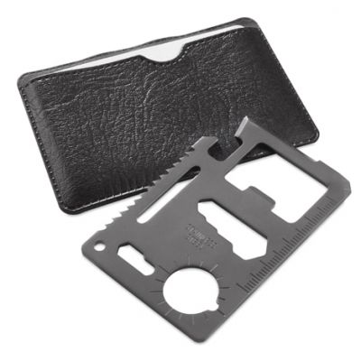 Мультиинструмент WICAX в чехле из  искусственной кожи, 7 x 4.5 см,  нерж. сталь, черный, серый, серебристый, черный-0