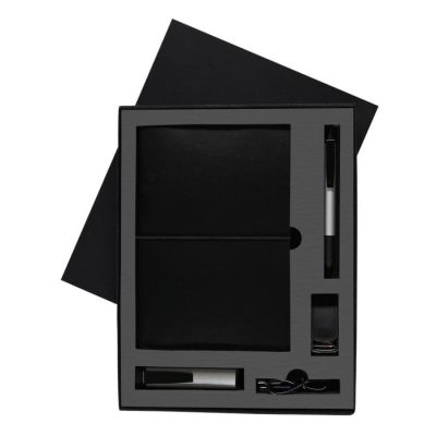 Универсальное зарядное устройство 'Tower' (2200mAh), серебристый, черный-1