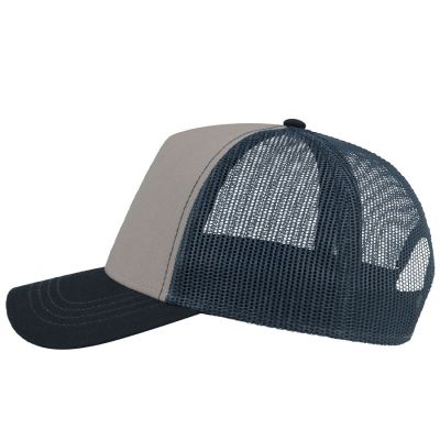 Бейсболка RAPPER CANVAS-S, 5 клиньев, пластиковая застёжка, серый, темно-синий-6