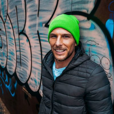 Шапка вязаная  двойная Wind с отворотом, бордовый-7