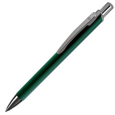 Ручка шариковая WORK, зеленый, серебристый-0
