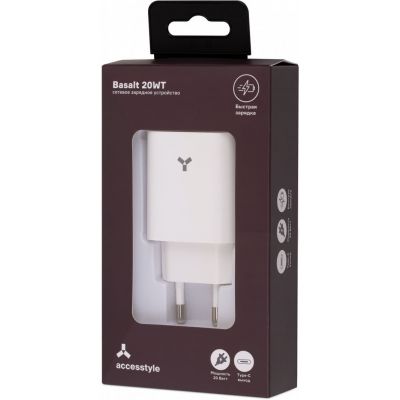 Адаптер сетевой ACCESSTYLE BASALT 20WT, белый-3