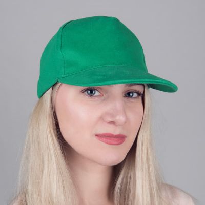 Бейсболка PREMIUM S, 5 клиньев, металлическая застежка, зеленый-1