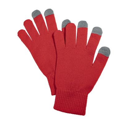 Набор подарочный GET WARM: перчатки, шапка, термос; красный-3