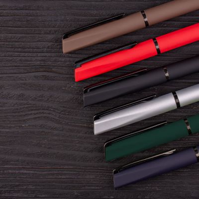 Ручка шариковая FRANCISCA, покрытие soft touch, синий-2