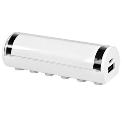 Универсальное зарядное устройство 'Flash' (2600mAh) с подсветкой логотипа, белый-0