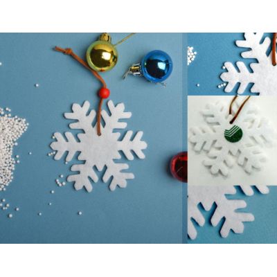 Украшение на елку СНЕЖИНКА, белый-1