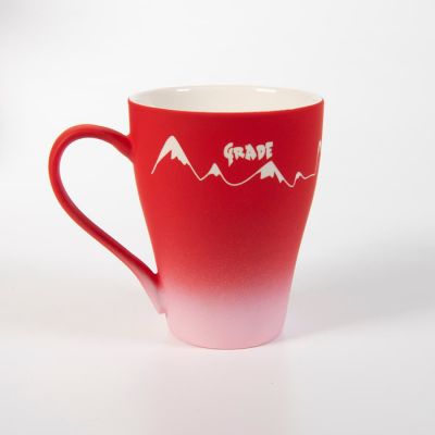 Кружка GRADE с прорезиненным покрытием, красный-8