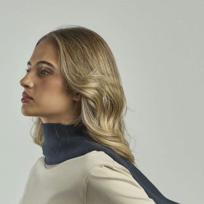 Шарф вязаный  WIND SCARF-S, черный-2