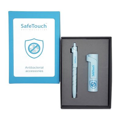 Набор FORTE SAFE TOUCH: аккумулятор, 3000мАh и ручка,серый/голубой, разные цвета-0