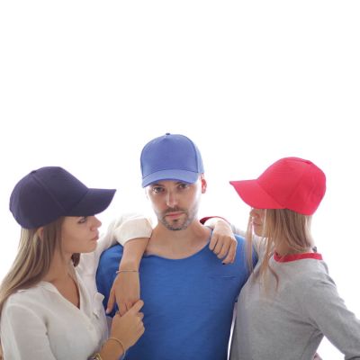 Бейсболка GEAR, 5 клиньев, застежка на липучке, белый-1