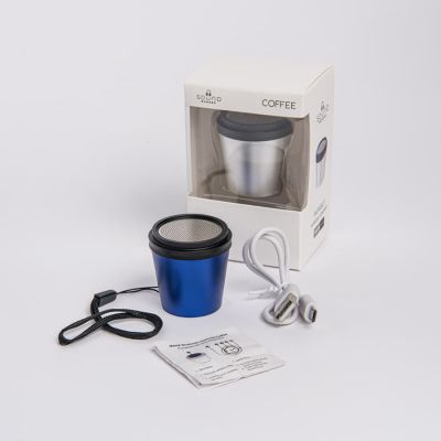 Портативная mini Bluetooth-колонка Sound Burger 'Coffee' синий-4