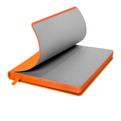 Ежедневник недатированный Pulpy, А5,  оранжевый, кремовый блок в линейку, оранжевый срез-5