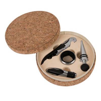 Набор для вина CORK (4 предмета), бежевый-0