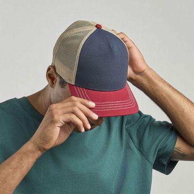 Бейсболка RAPPER CANVAS-S, 5 клиньев, пластиковая застёжка, темно-синий, темно-серый-6