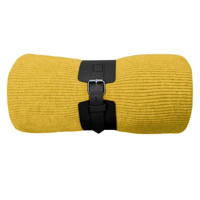 Плед  'Belt'; жёлтый; 130 х 180 см; 100% акрил, с поясом, желтый-0