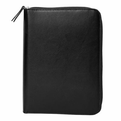 Ежедневник недатированный Chief, A5, на молнии, черный, кремовый блок, подарочная коробка-1