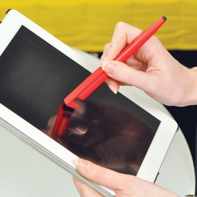 Ручка шариковая N3 со стилусом и подставкой для смартфона, синий-1