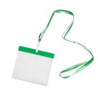 Ланъярд с держателем для бейджа, зеленый