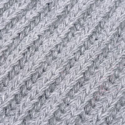 Шапка и шарф GoSnow с ярким пoмпоном и кисточками, серый-4