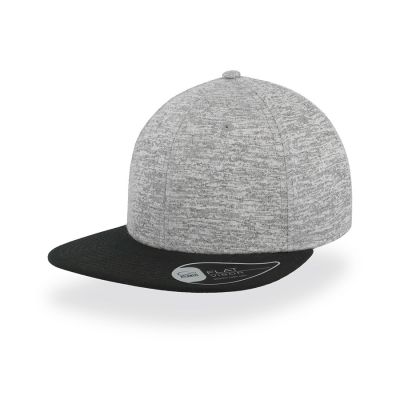 Бейсболка BOOST, 6 клиньев,  пластиковая застежка, серый, черный-0