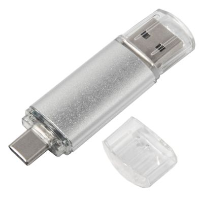 USB flash-карта ASSORTI OTG Type-C (16Гб), серебристый-2