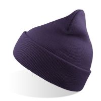 Шапка вязаная  двойная Wind-S, пурпурный, 100% переработанный полиэстер