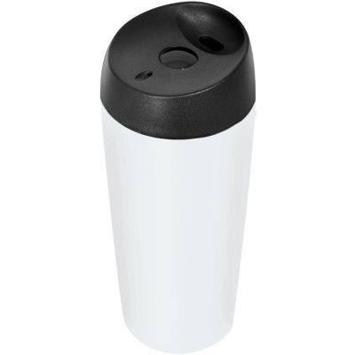 Термокружка  дорожная матовая 'Гран-при'; 450 мл, непроливайка, белый-0