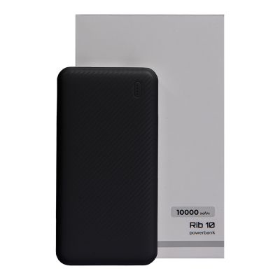 Универсальный аккумулятор Rib 10 (10000 мАч), черный, 13,5х6.8х1,5 см-4