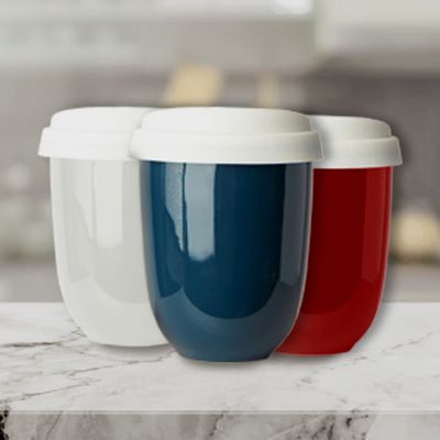 Стакан CAPSULA с крышкой, белый-4