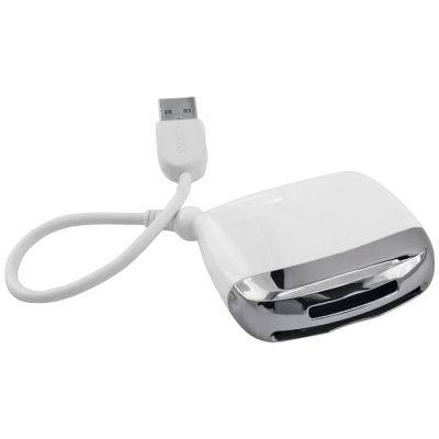 Картридер (для карт памяти SD/MMC/CF/MS), белый-0
