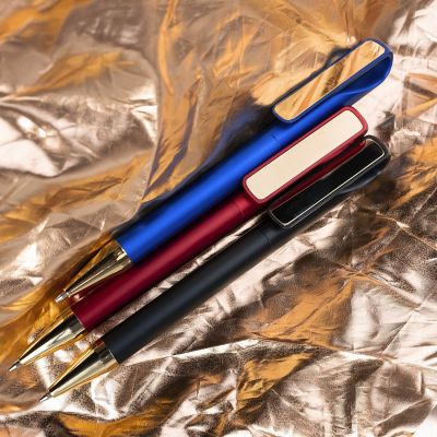Ручка шариковая GLOSSY GOLD, сизый, золотистый-3