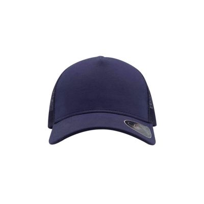 Бейсболка RAPPER JERSEY, 5 клиньев, пластиковая застежка, темно-синий-3