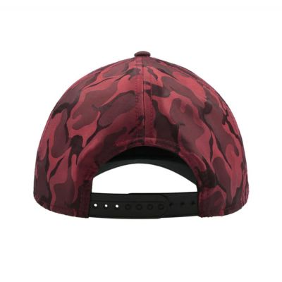 Бейсболка PHASE, 6 клиньев, пластиковая застежка, бордовый-4