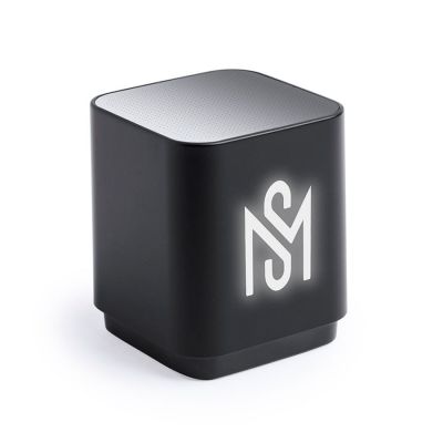 Портативная Bluetooth-колонка LUNEM с подсветкой, пластик, черный-0