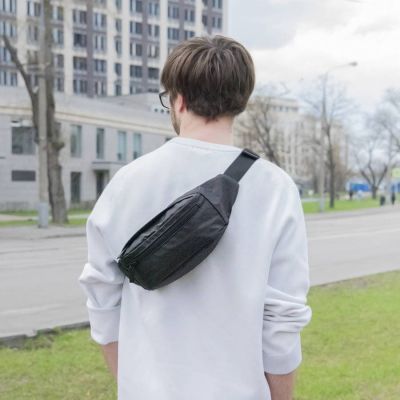 Сумка на пояс SIN, черный, 37х13х8 см, 100% полиэстер-9