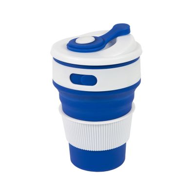 Стакан складной BUTTON,  350 мл, синий-0