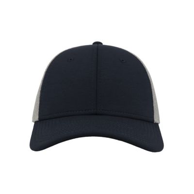 Бейсболка 'Contest',6 клиньев, пластиковая застёжка, темно-синий, серый-3