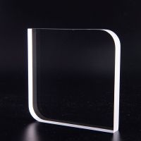 Награда QUADRA в подарочной коробке, матовые грани, 150х150х20 мм, акрил, прозрачный