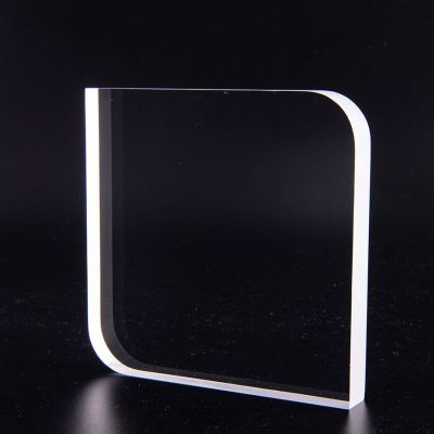 Награда QUADRA в подарочной коробке, матовые грани, 150х150х20 мм, акрил, прозрачный-0