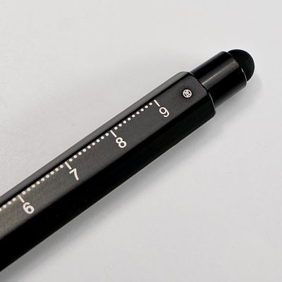 Ручка шариковая MASTER со стилусом и линейкой, черный-1