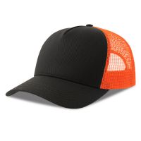 Бейсболка RAPPER COTTON-S, 5 клиньев, пластиковая застёжка, черный, оранжевый